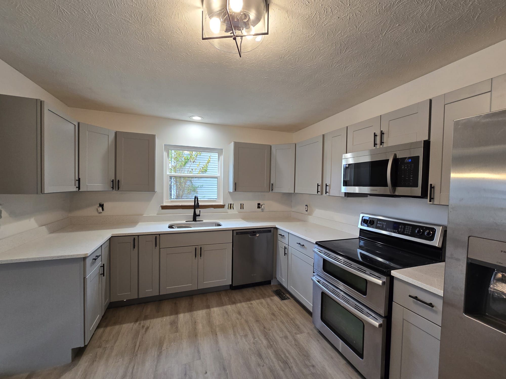 New flooring installation in a remodeled Cincinnati kitchen